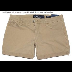 WORN ONCE! TWO PAIRS! HOLLISTER LOWRISE KHAKIS!